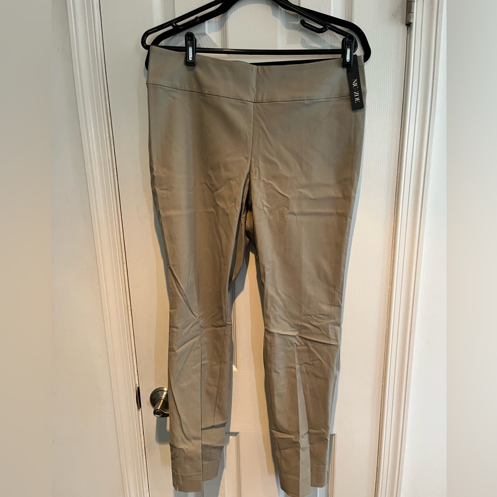 Nic+ Zoe Tan Pull On Stretch Pant - Size 12
